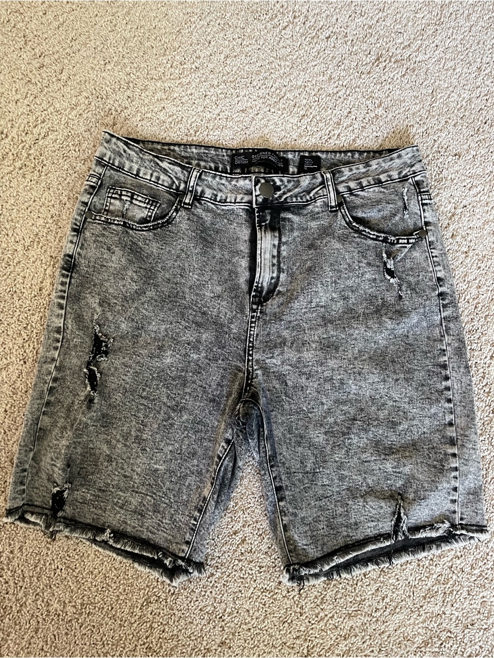 NWOT City Chic Harley High Waist Distressed Denim Shorts.